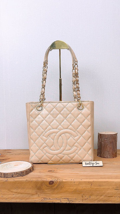 Chanel Beige Caviar PST (GHW)