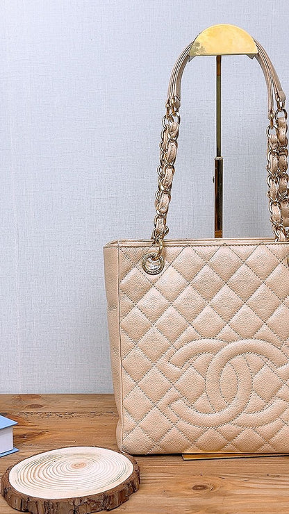 Chanel Beige Caviar PST (GHW)