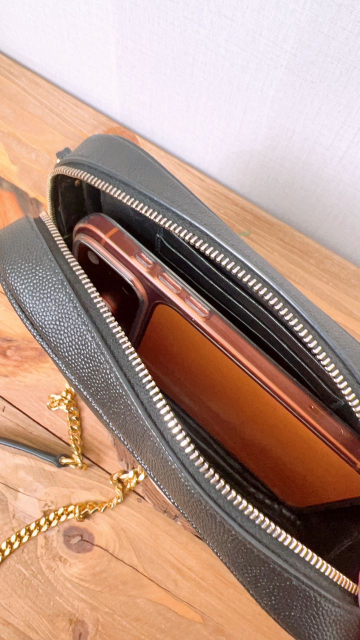 YSL Black Grained Calfskin Mini Lou Camera Bag (GHW)