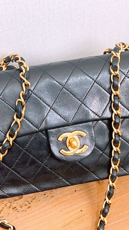 Chanel Black Lambskin Vintage Mini Square 17cm (GHW)