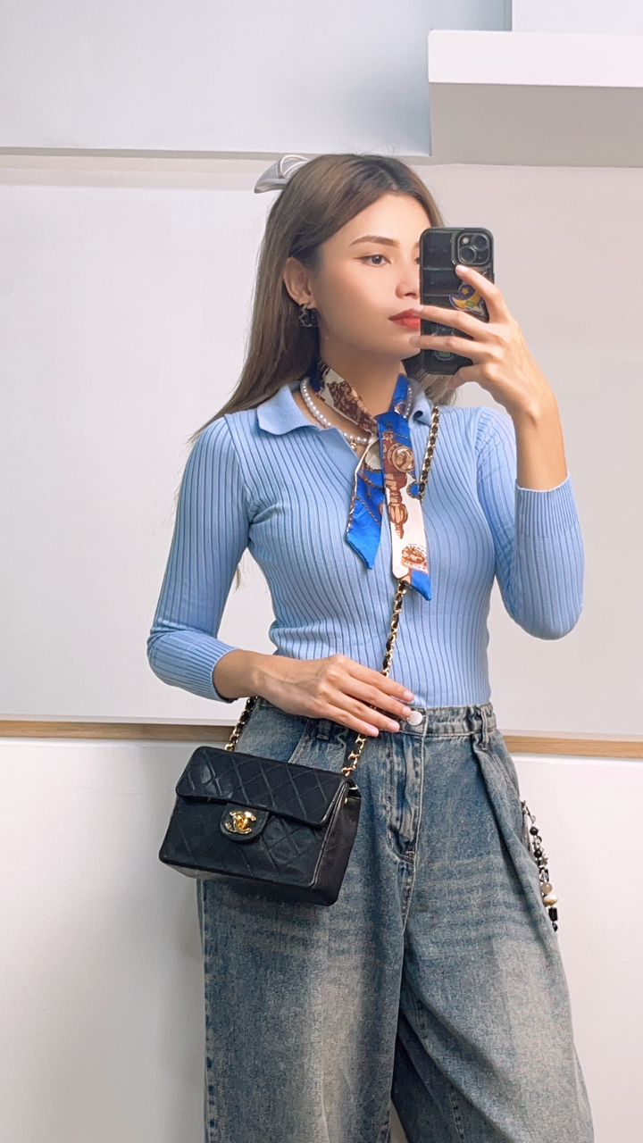 Chanel Black Lambskin Vintage Mini Square 17cm (GHW)