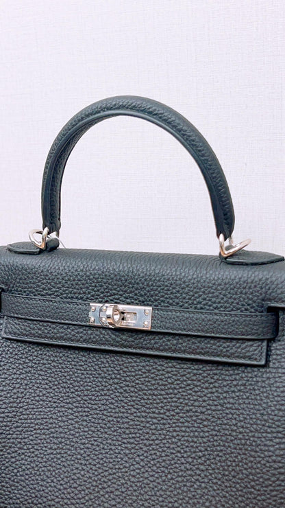 Hermes Togo Noir Kelly 25 (PHW)