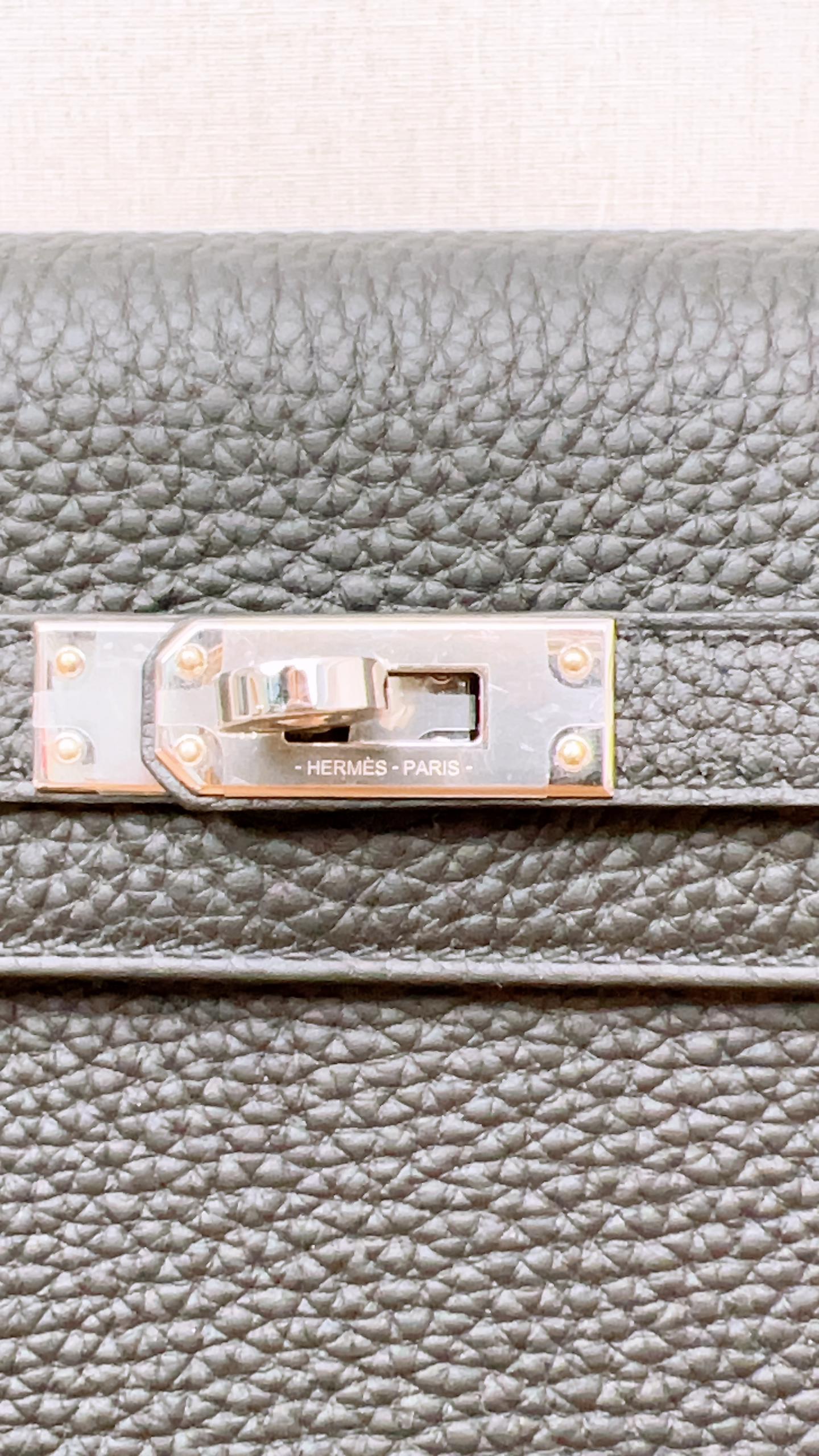 Hermes Togo Noir Kelly 25 (PHW)