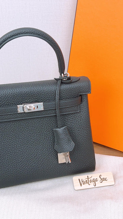 Hermes Togo Noir Kelly 25 (PHW)