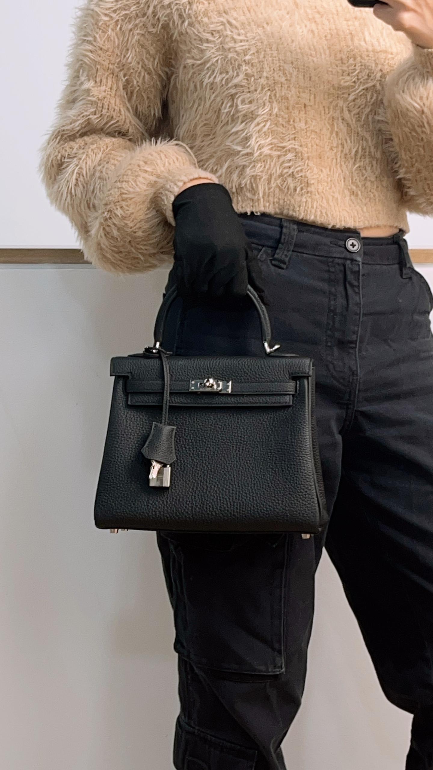 Hermes Togo Noir Kelly 25 (PHW)