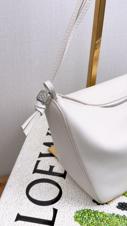 Loewe Soft White Calfskin Mini Hammock Hobo