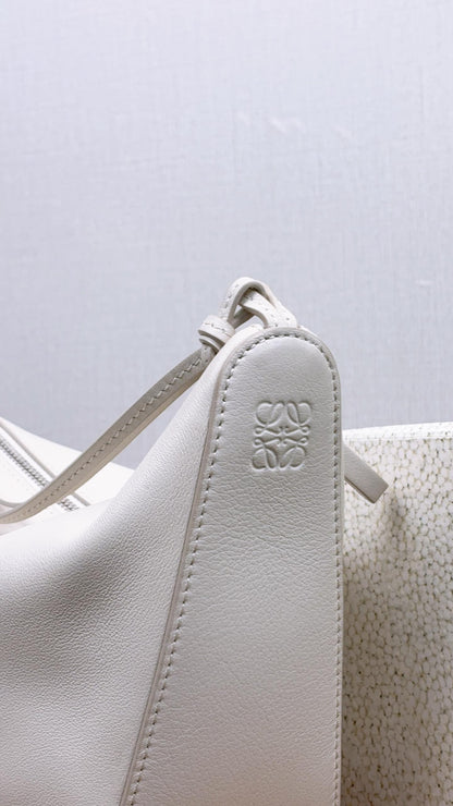 Loewe Soft White Calfskin Mini Hammock Hobo