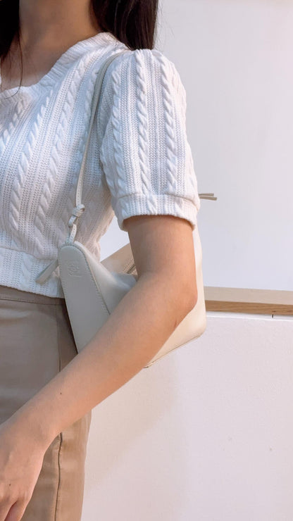 Loewe Soft White Calfskin Mini Hammock Hobo