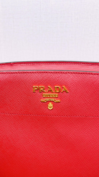 Prada Red Saffiano Camera Bag