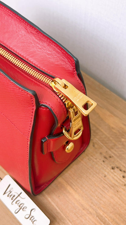 Prada Red Saffiano Camera Bag