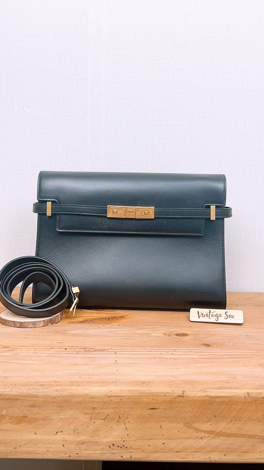 YSL Black Medium Manhattan (GHW)