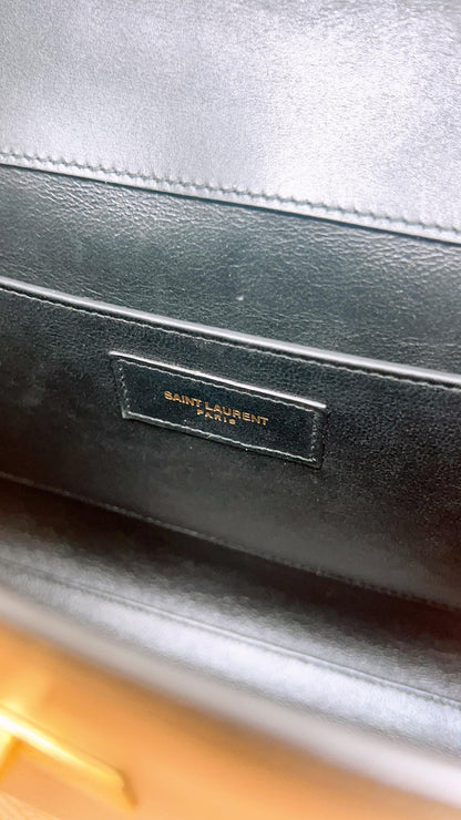 YSL Black Medium Manhattan (GHW)