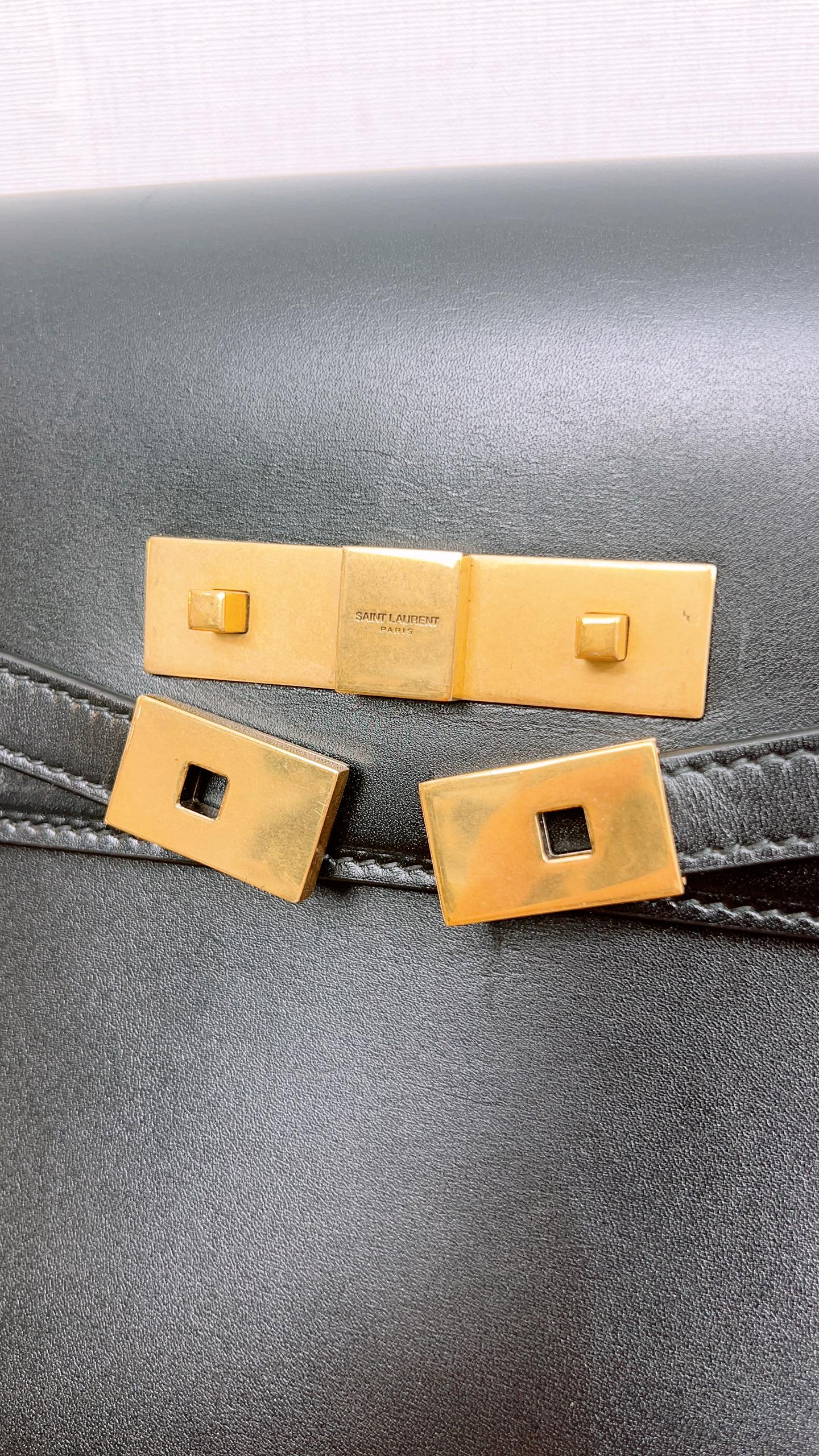 YSL Black Medium Manhattan (GHW)