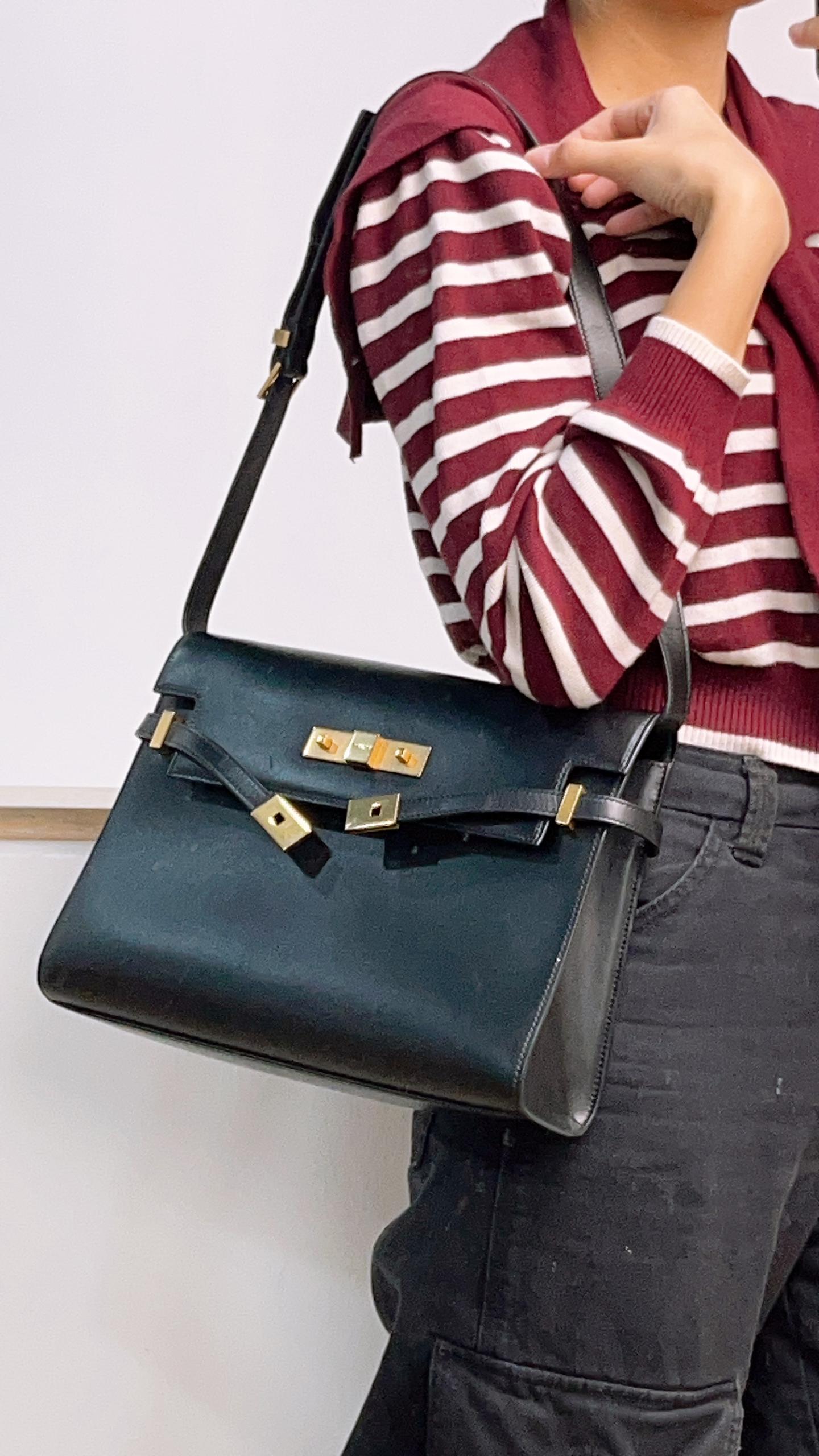 YSL Black Medium Manhattan (GHW)