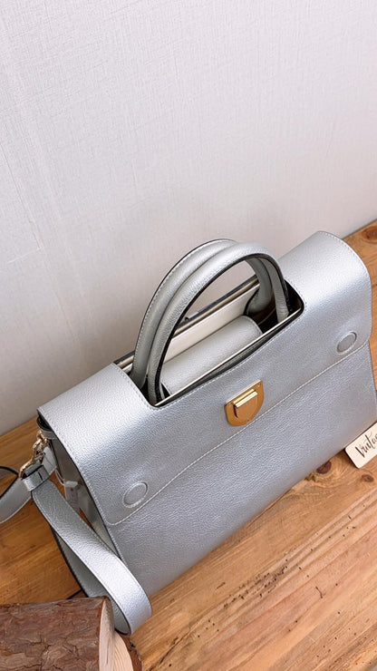 Dior Silver Calfskin Medium Diorever Tote