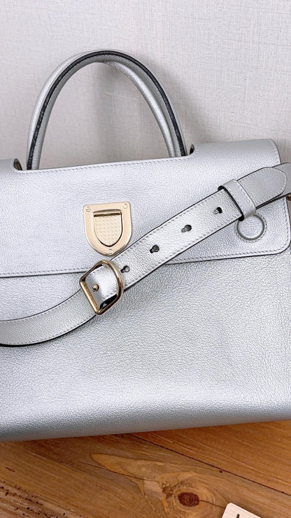 Dior Silver Calfskin Medium Diorever Tote