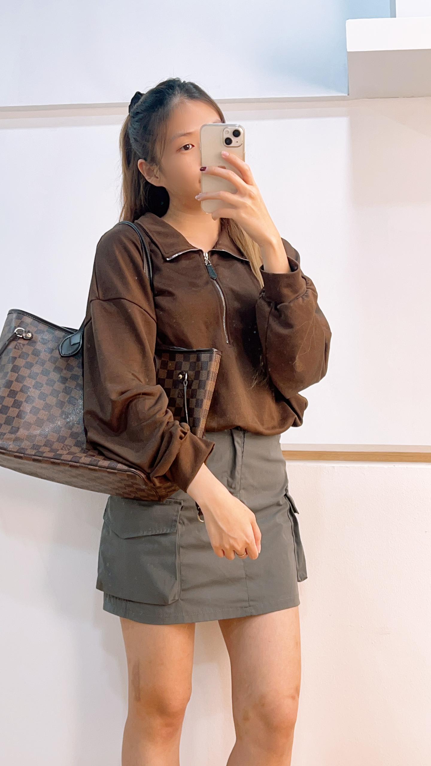 LV Neverfull MM Damier Ebene
