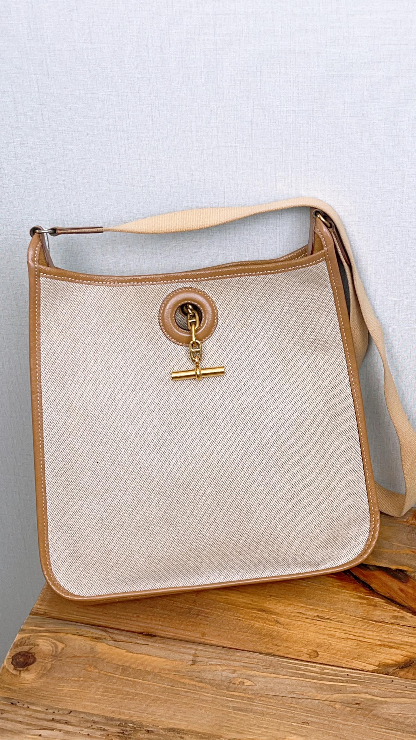 Hermes Natural Beige Canvas Vespa PM
