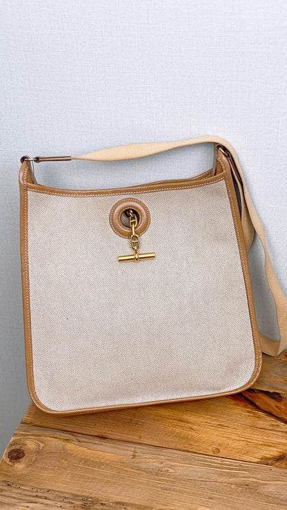 Hermes Natural Beige Canvas Vespa PM