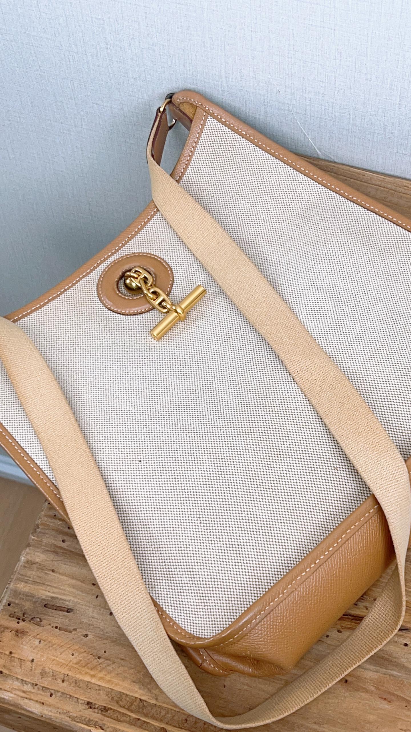 Hermes Natural Beige Canvas Vespa PM