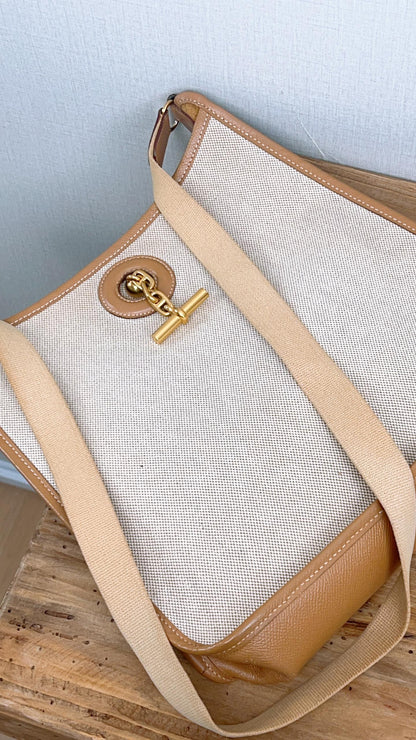 Hermes Natural Beige Canvas Vespa PM
