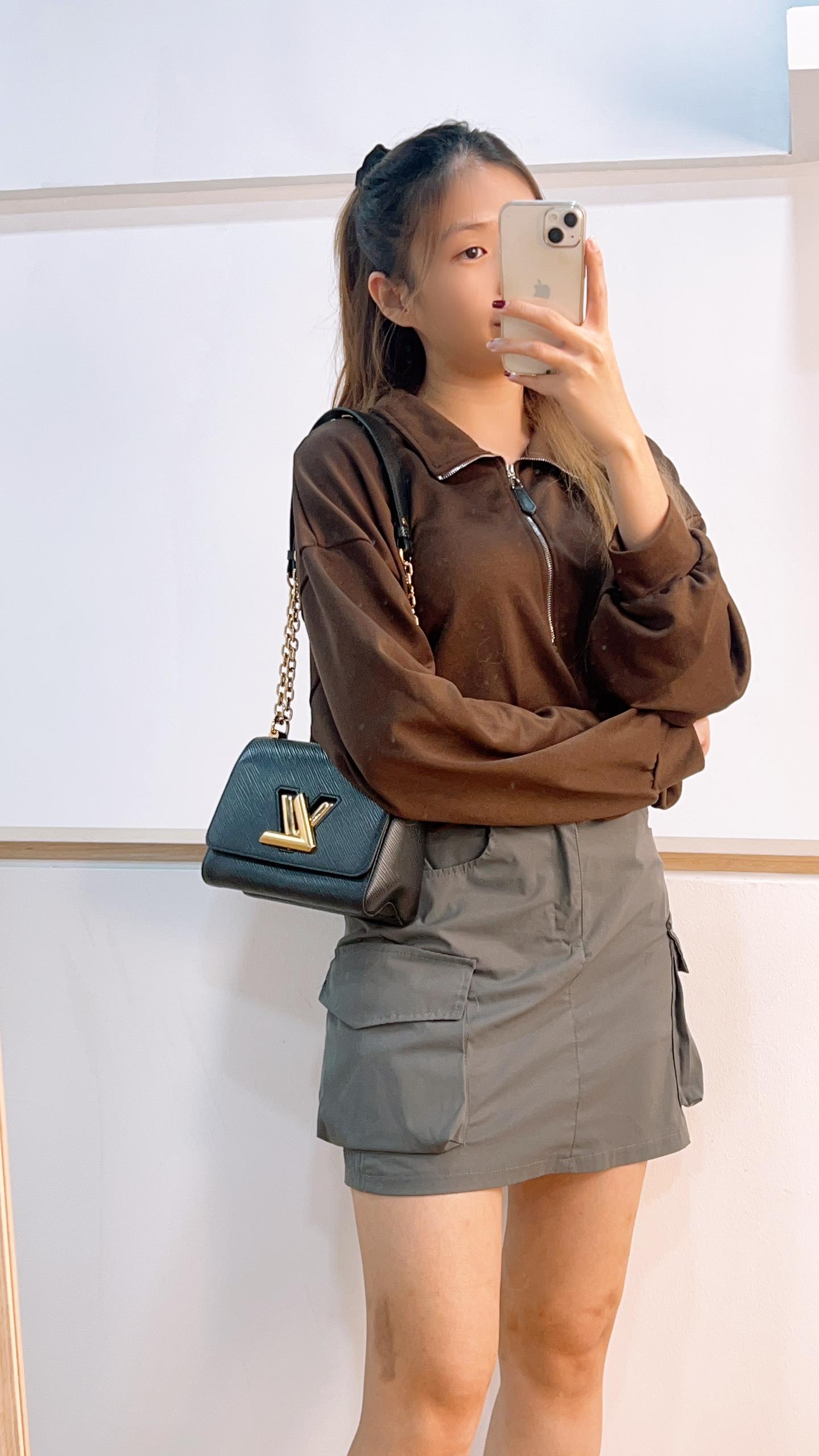 LV Black Epi Twist PM