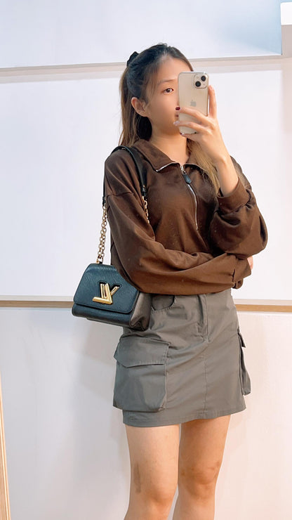 LV Black Epi Twist PM