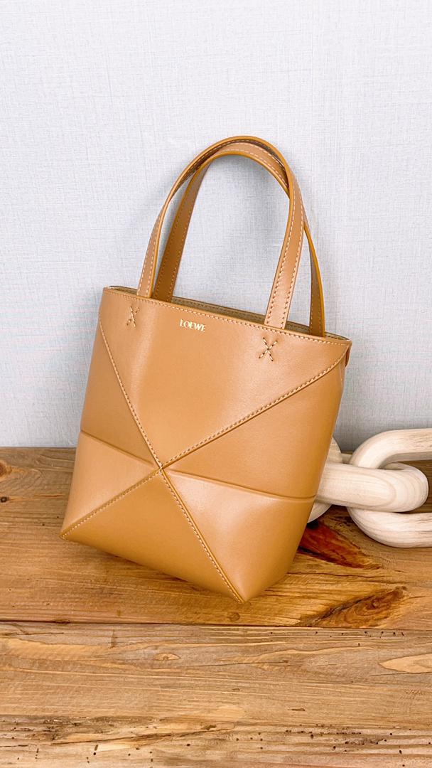 Loewe Brown Mini Puzzle Fold Tote