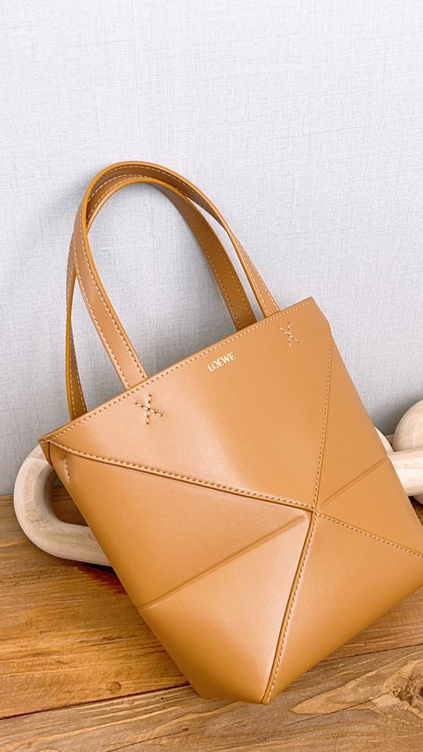 Loewe Brown Mini Puzzle Fold Tote
