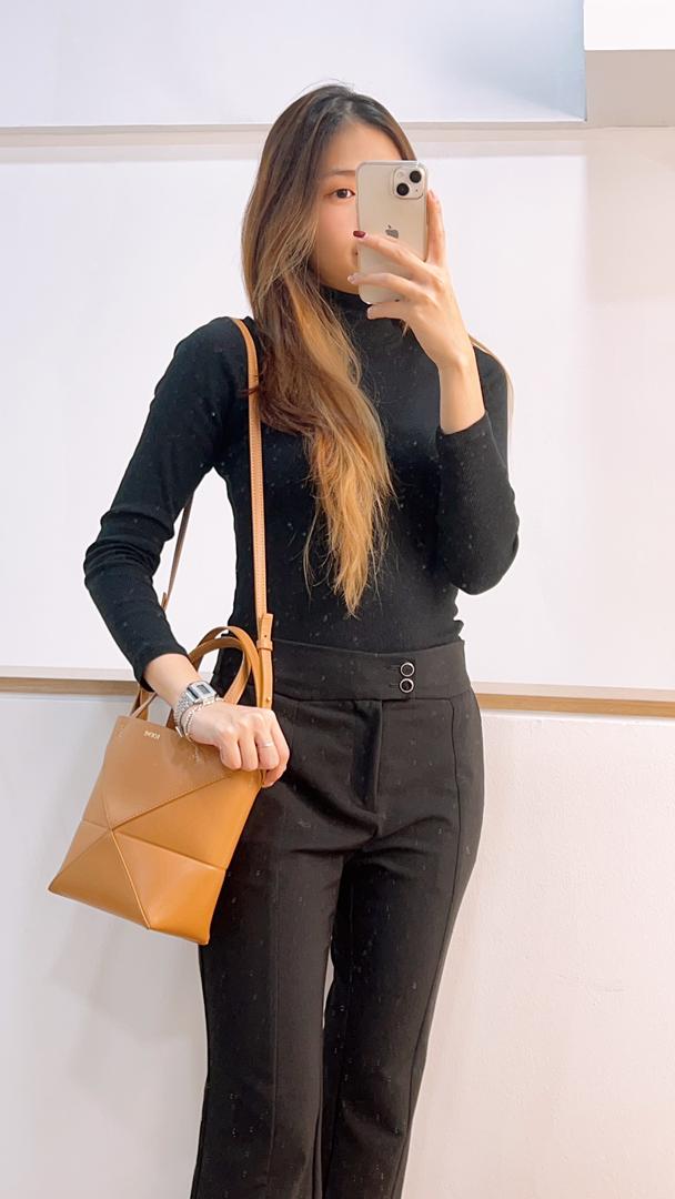Loewe Brown Mini Puzzle Fold Tote
