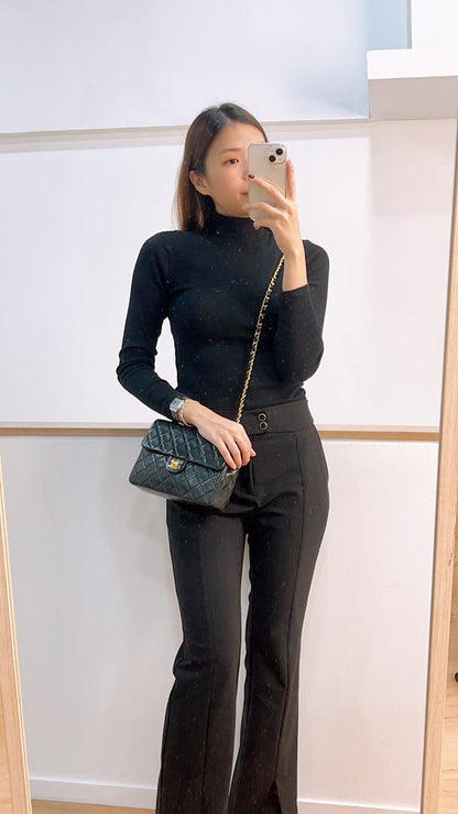 Chanel Black Lambskin Vintage Mini Square 20cm (GHW)