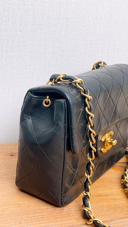 Chanel Black Vintage Mini Square (GHW)