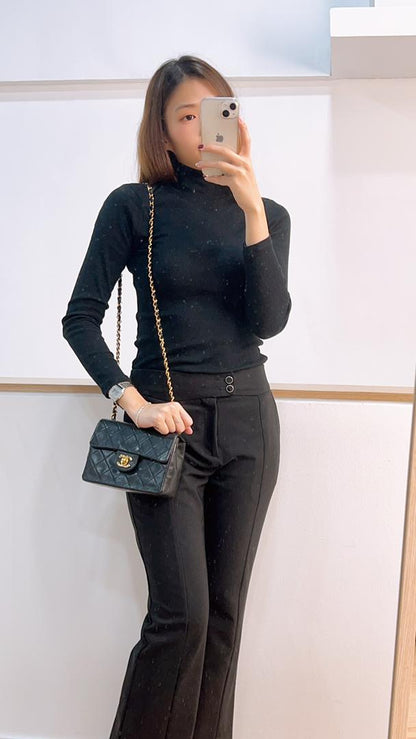 Chanel Black Vintage Mini Square (GHW)