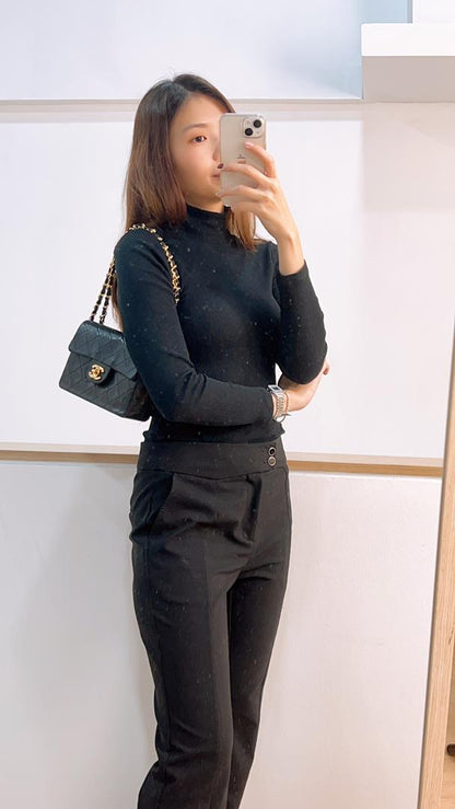 Chanel Black Vintage Mini Square (GHW)