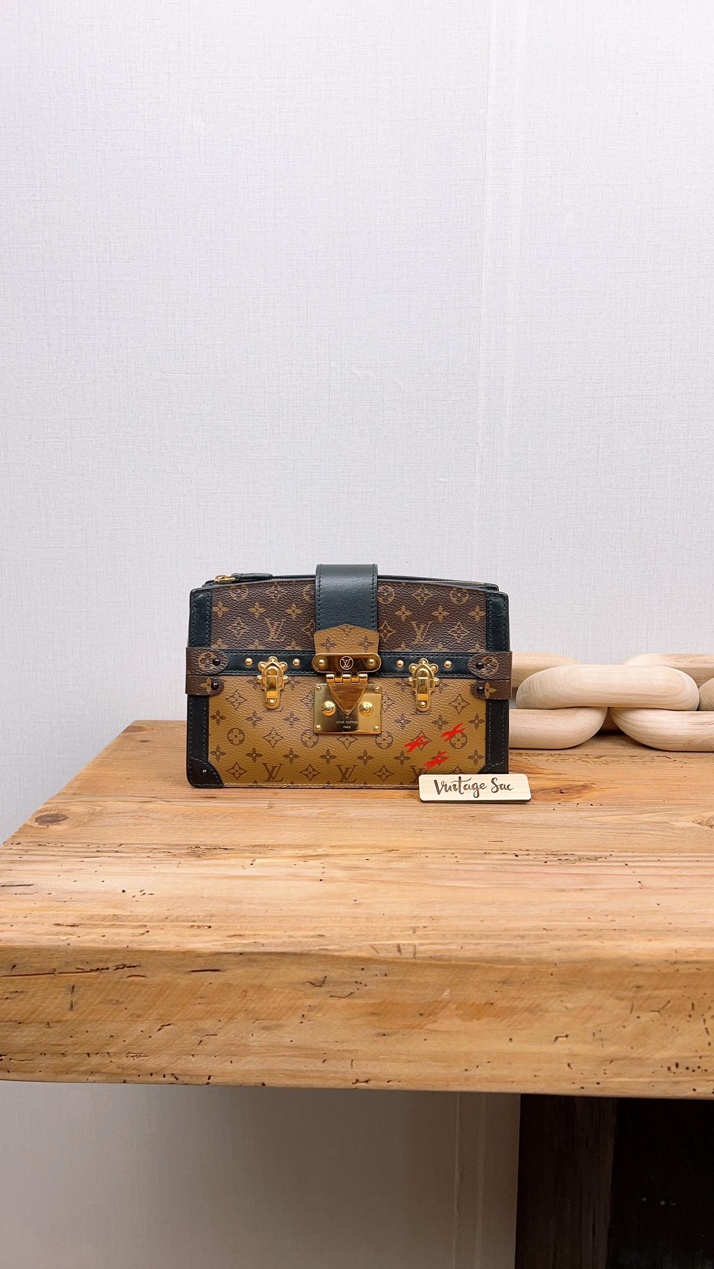 LV Reverse Monogram Trunk Clutch