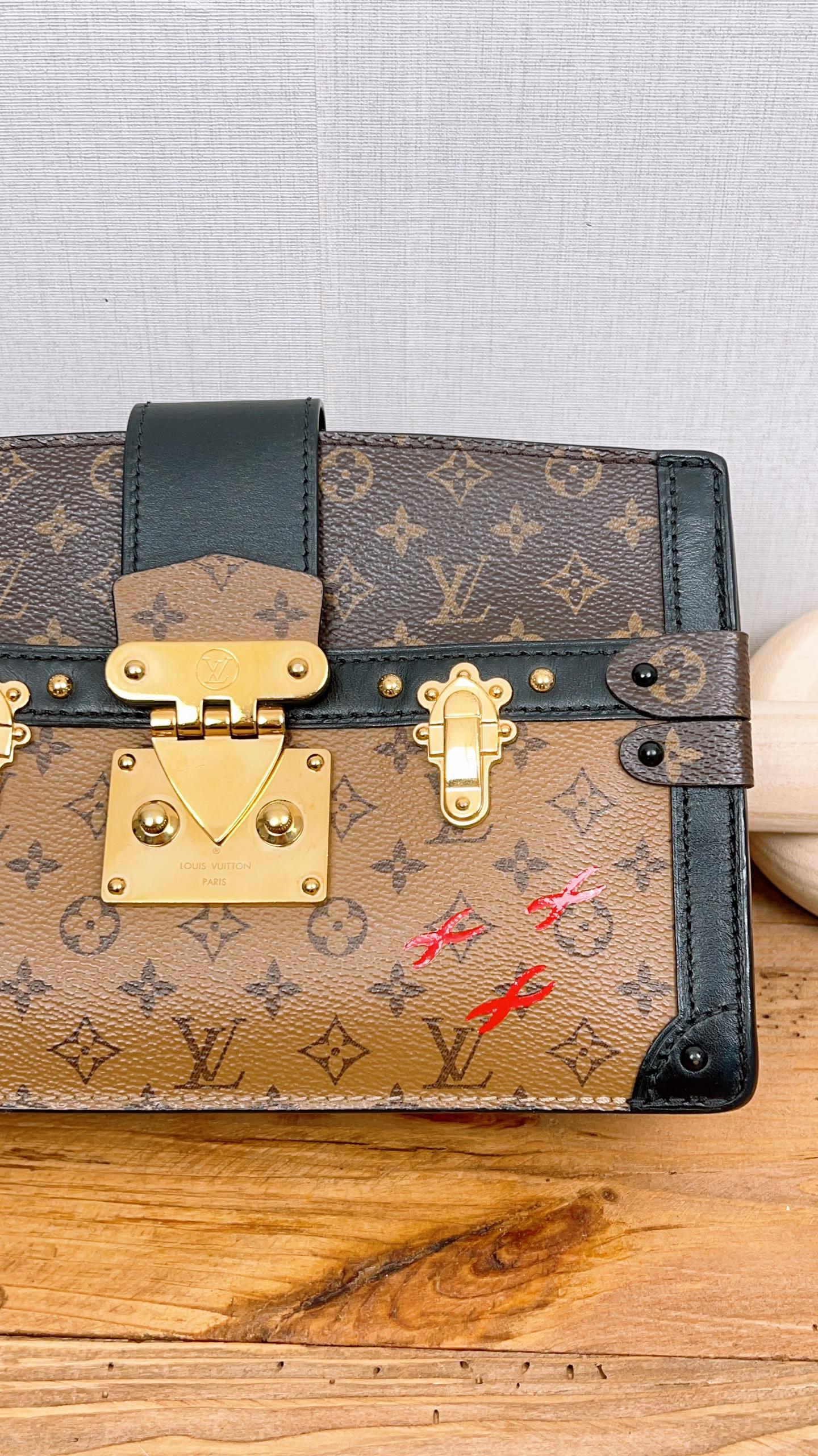 LV Reverse Monogram Trunk Clutch