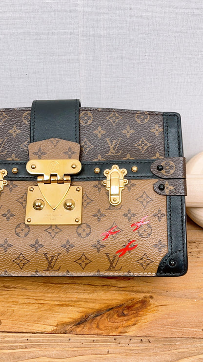LV Reverse Monogram Trunk Clutch
