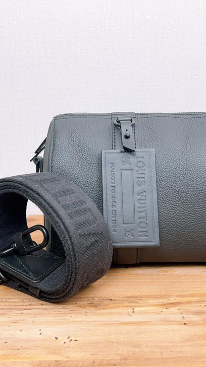 LV Black Aerogram City Keepall