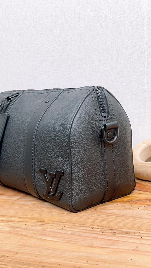 LV Black Aerogram City Keepall