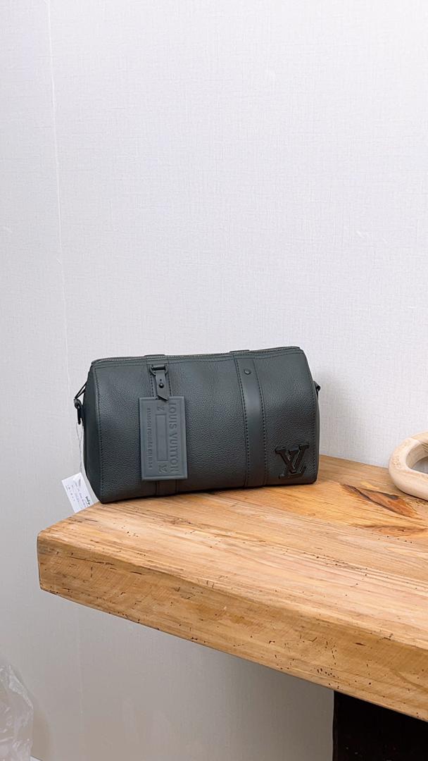 LV Black Aerogram City Keepall