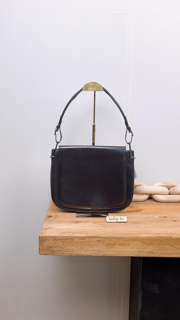 Gucci Dark Brown Leather Shoulder Bag