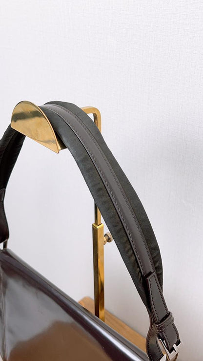 Gucci Dark Brown Leather Shoulder Bag