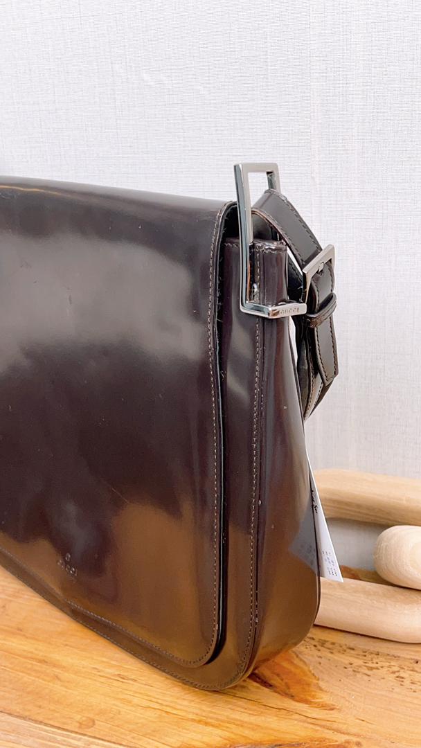 Gucci Dark Brown Leather Shoulder Bag
