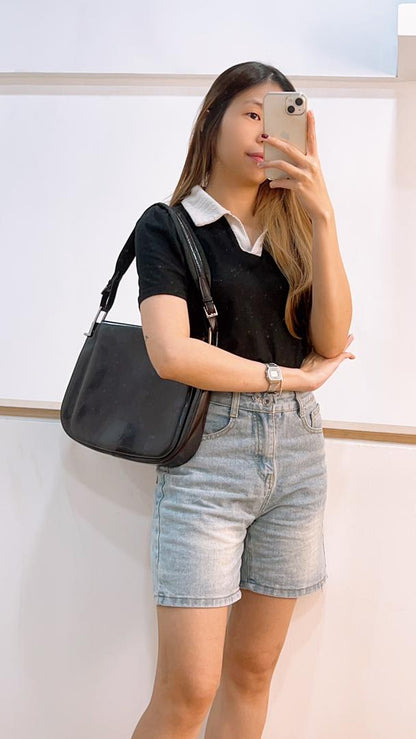 Gucci Dark Brown Leather Shoulder Bag