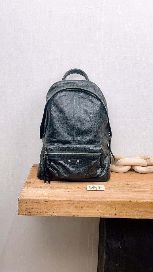 Balenciaga Black City Backpack
