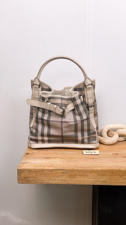 Burberry Smoked Check Walder Hobo Bag