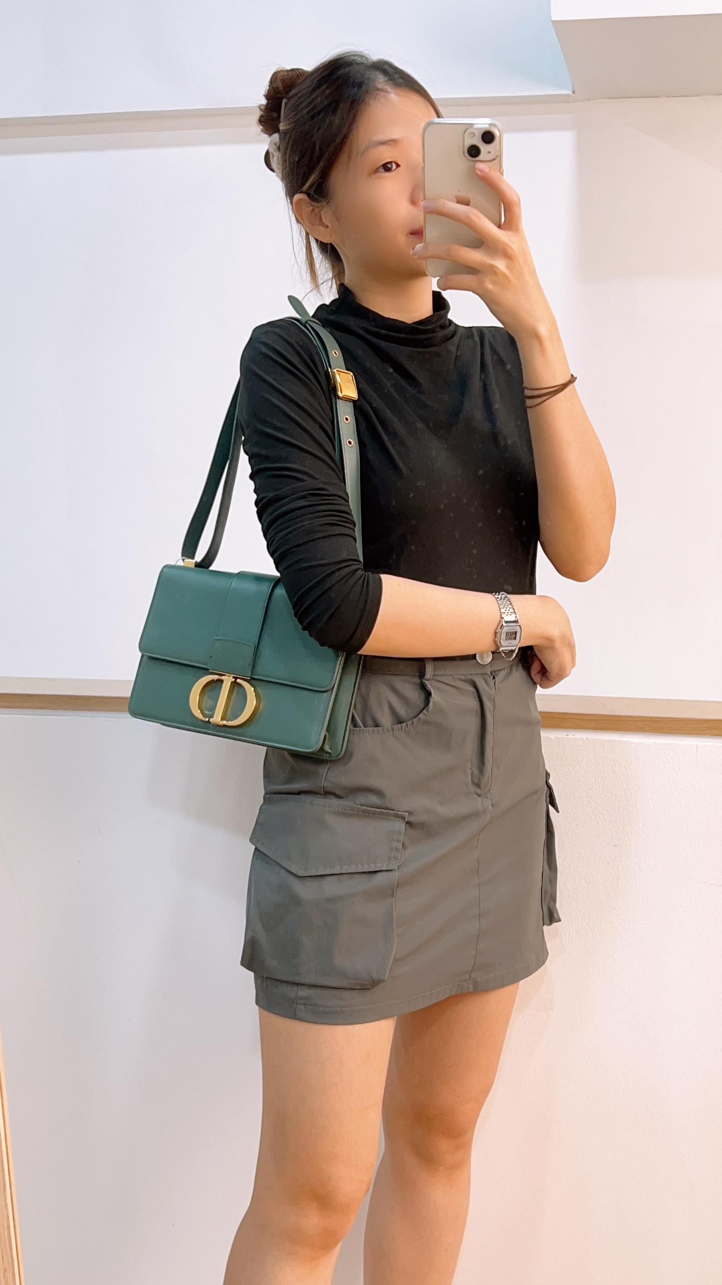Dior Green 30 Montaigne Shoulder Bag