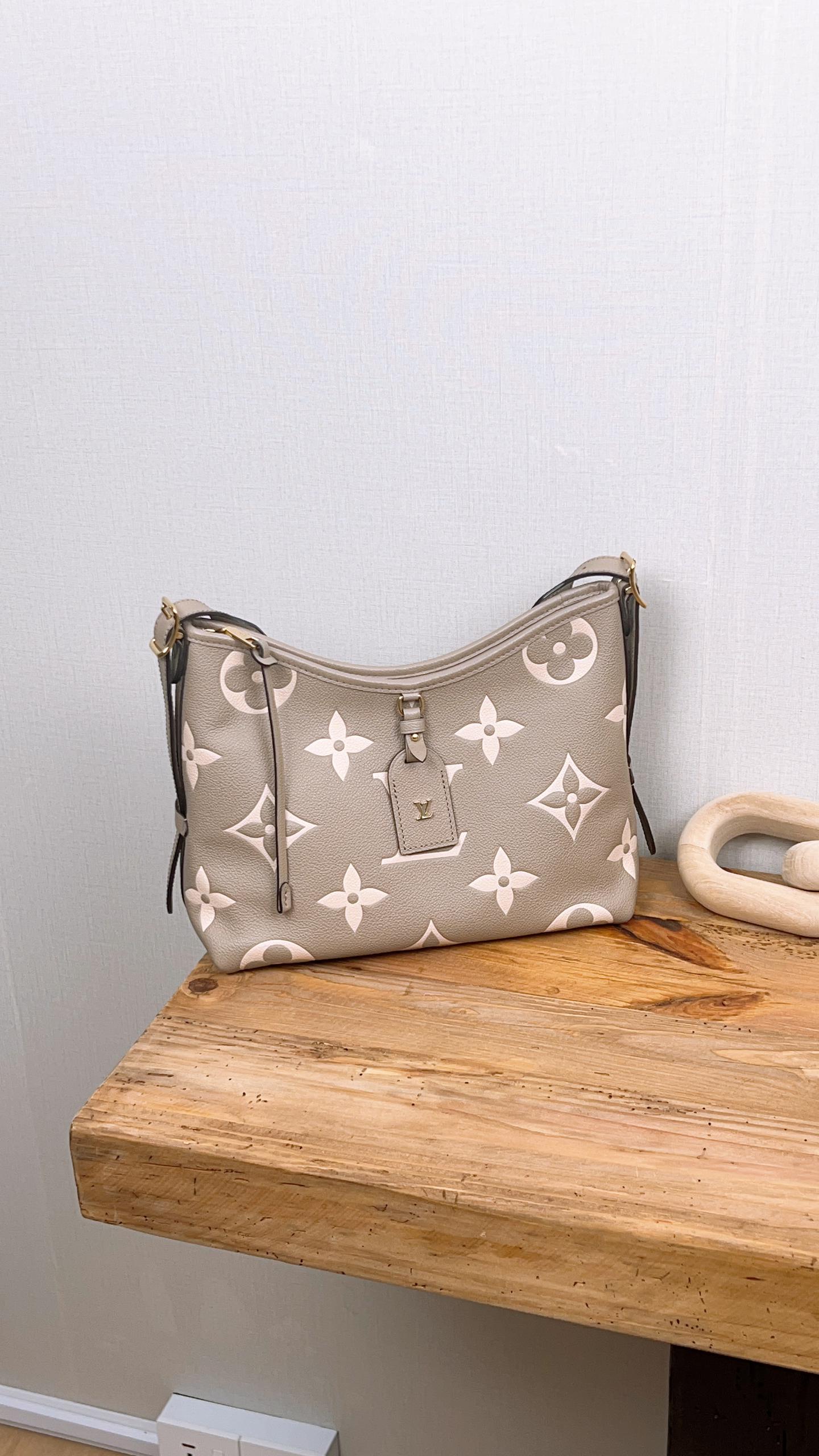 LV Bicolour Monogram Empreinte (Grey/Cream) CarryAll PM