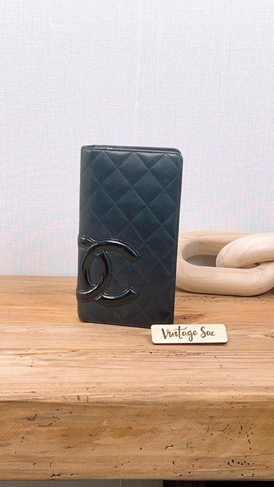 Chanel Cambon Black Long Wallet