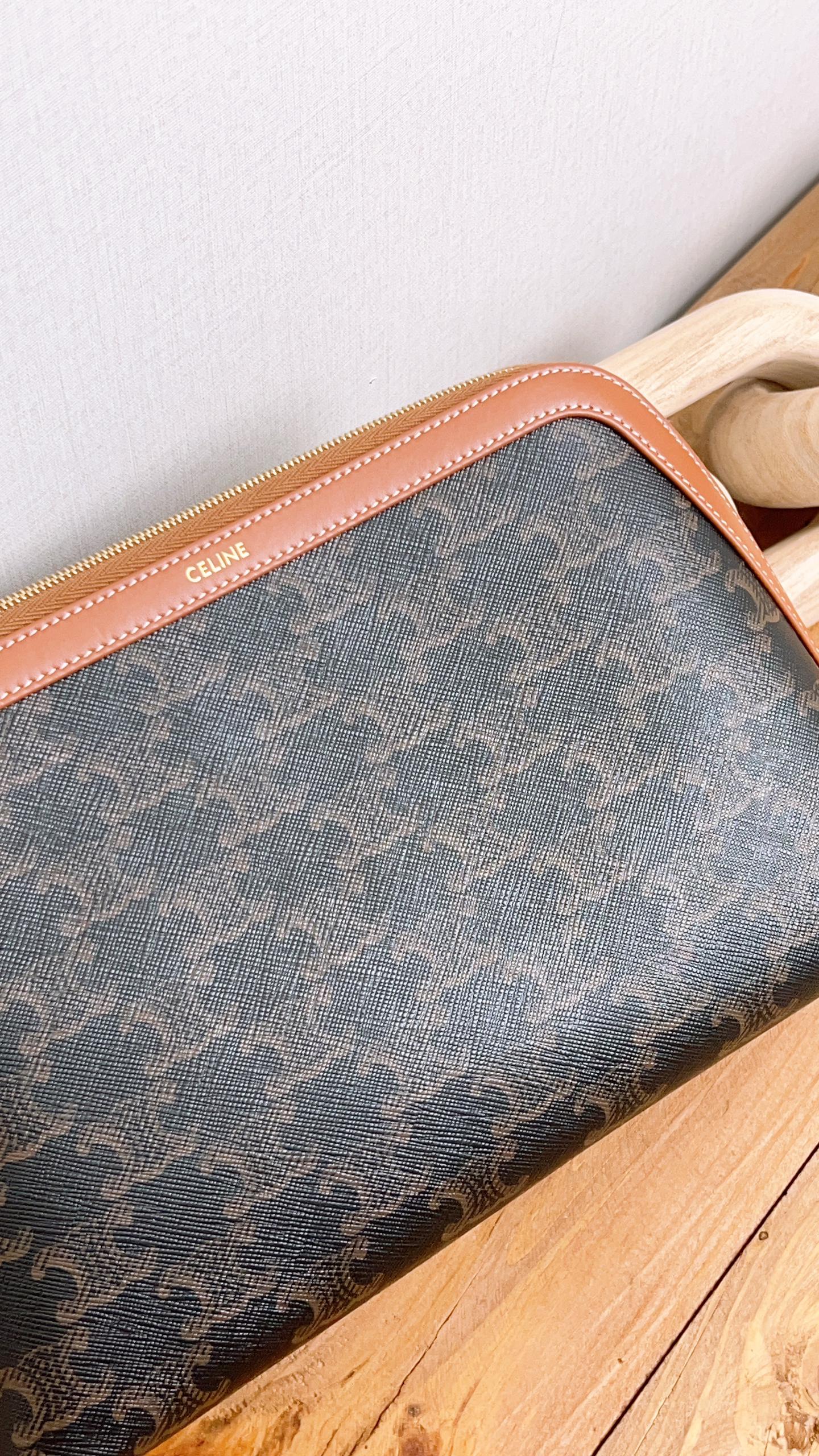 Celine Triomphe Large Cosmetic Pouch